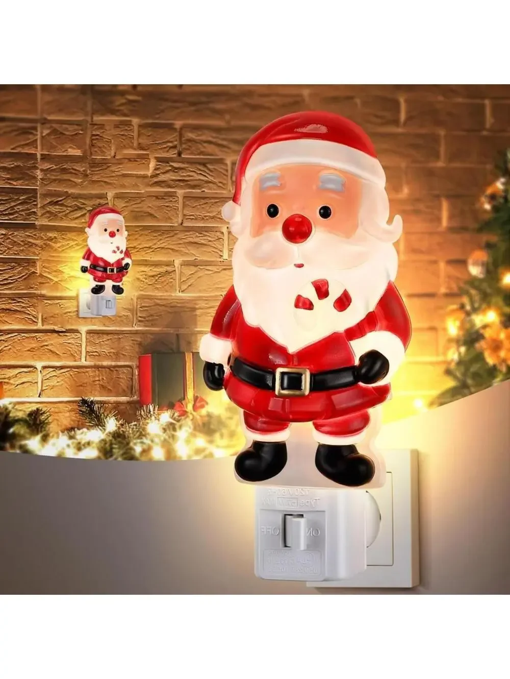 Meonum Christmas Decoration Santa Clause Night Light LED Christmas  FREE SHIP